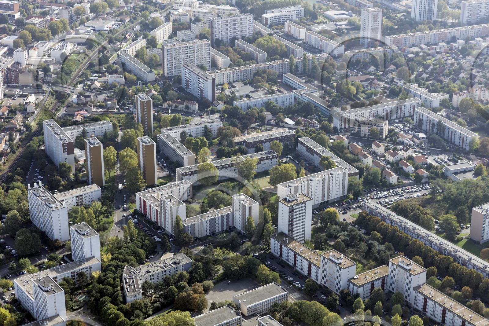 Le département de Seine-Saint-Denis (Région Ile-de-France) en vues aériennes obliques