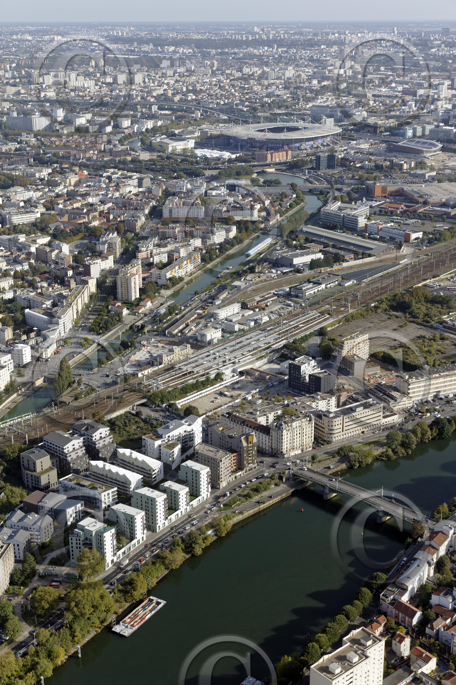 Le département de Seine-Saint-Denis (Région Ile-de-France) en vues aériennes obliques