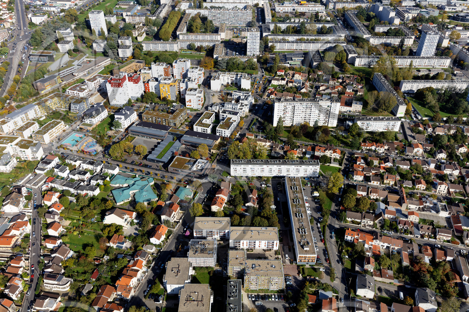 Le département de Seine-Saint-Denis (Région Ile-de-France) en vues aériennes obliques