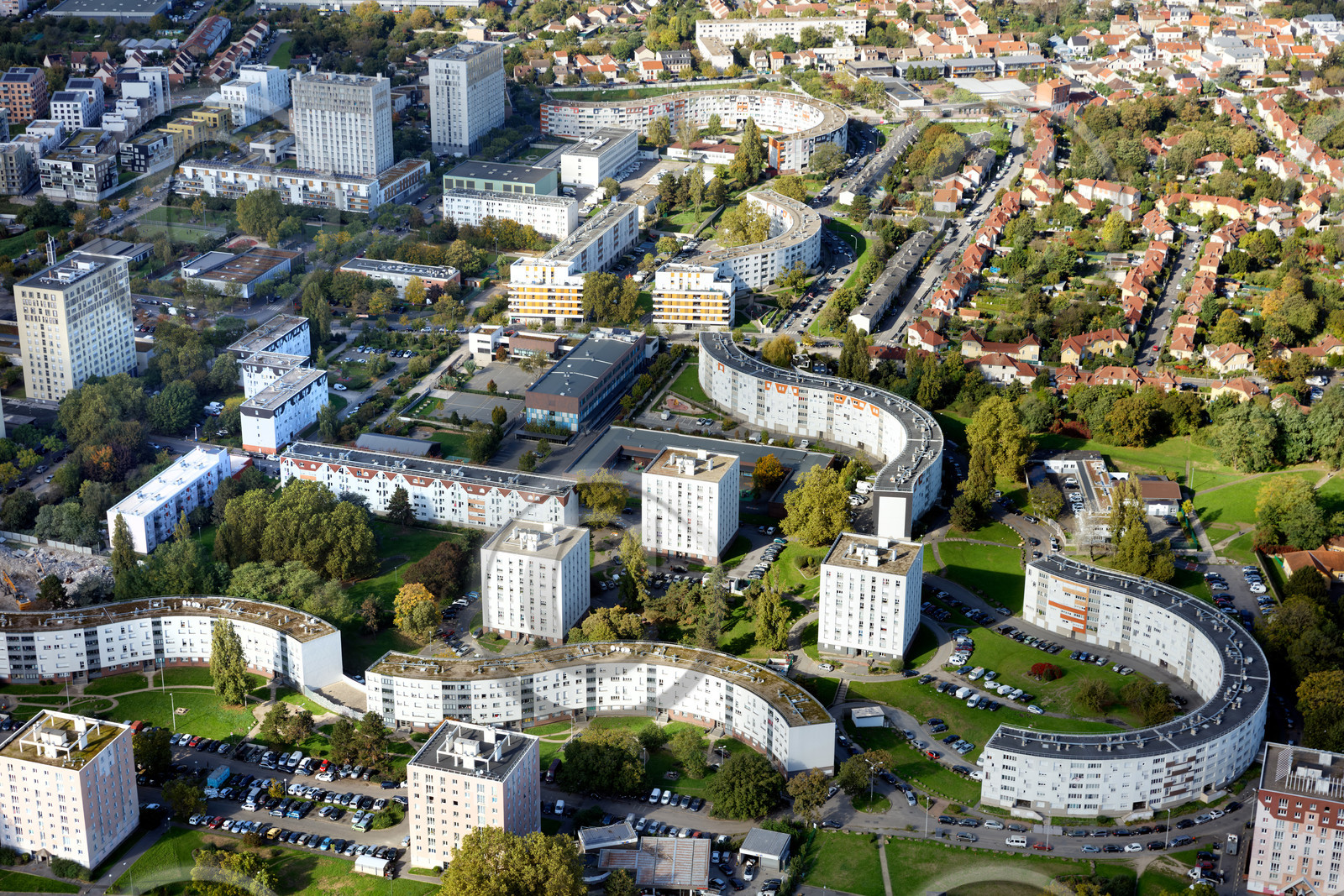 Le département de Seine-Saint-Denis (Région Ile-de-France) en vues aériennes obliques