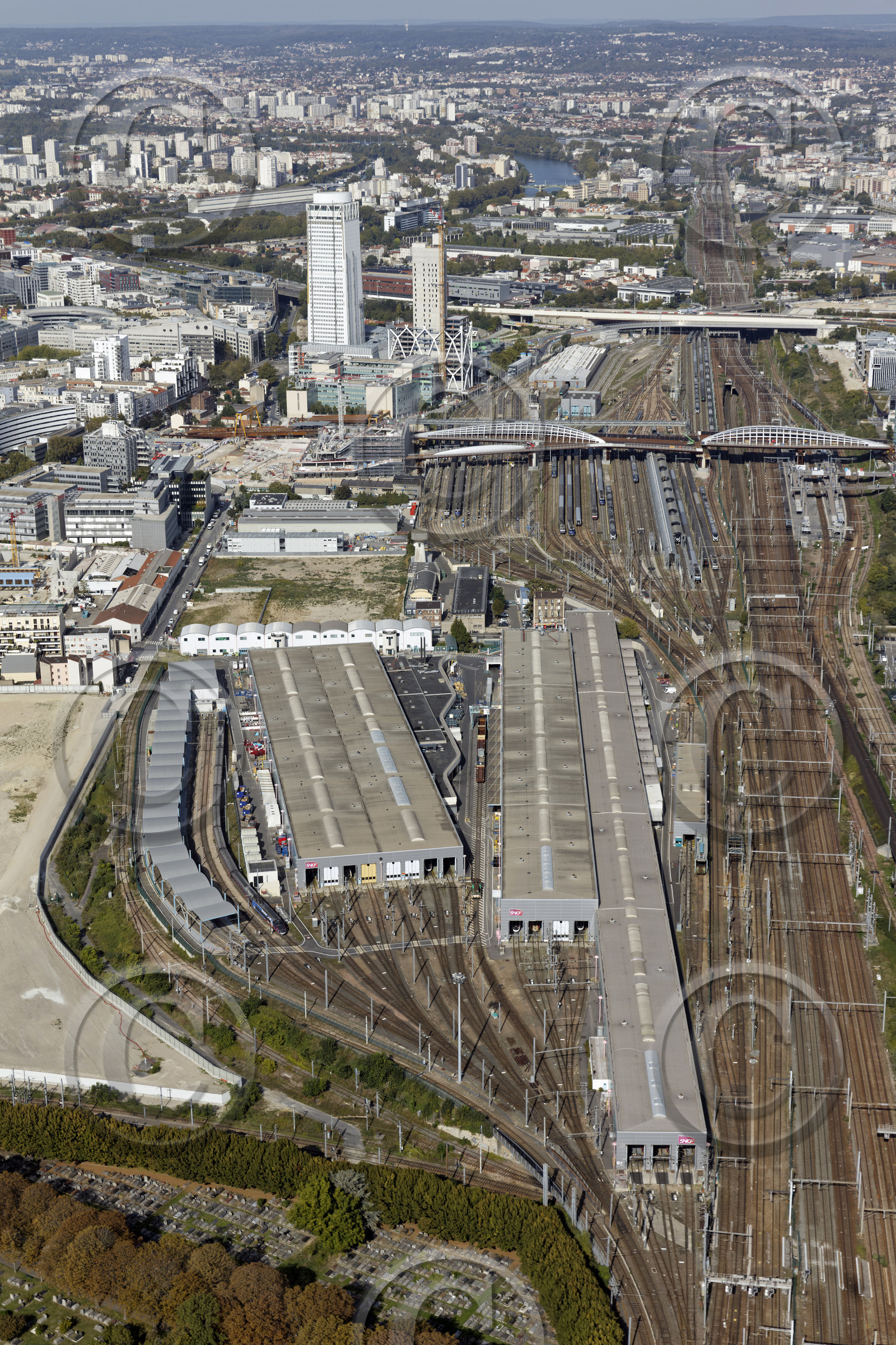 Le département de Seine-Saint-Denis (Région Ile-de-France) en vues aériennes obliques