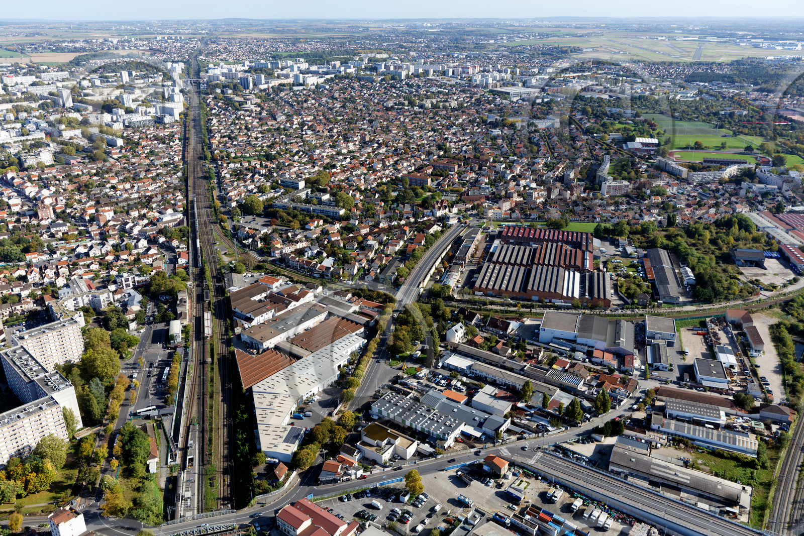 Le département de Seine-Saint-Denis (Région Ile-de-France) en vues aériennes obliques