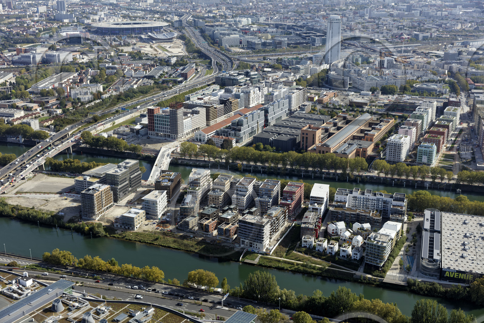 Le département de Seine-Saint-Denis (Région Ile-de-France) en vues aériennes obliques