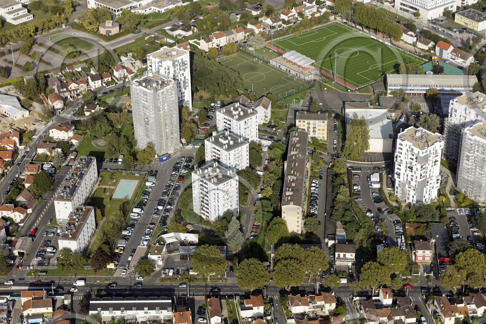 Le département de Seine-Saint-Denis (Région Ile-de-France) en vues aériennes obliques