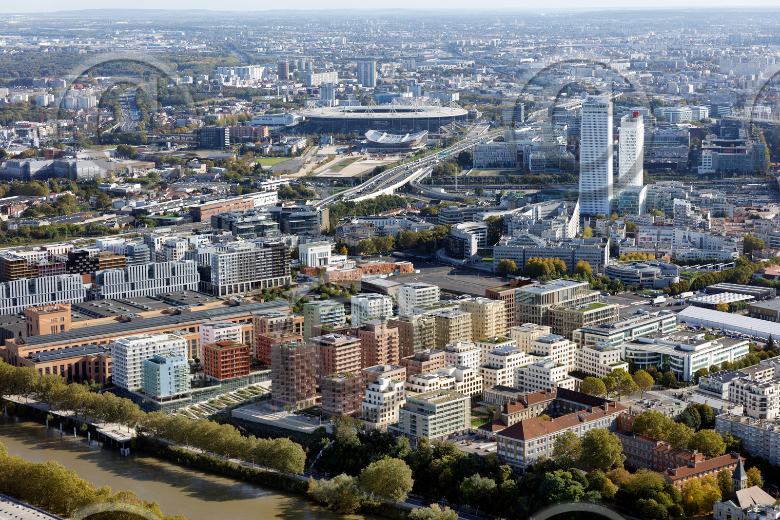 Le département de Seine-Saint-Denis (Région Ile-de-France) en vues aériennes obliques
