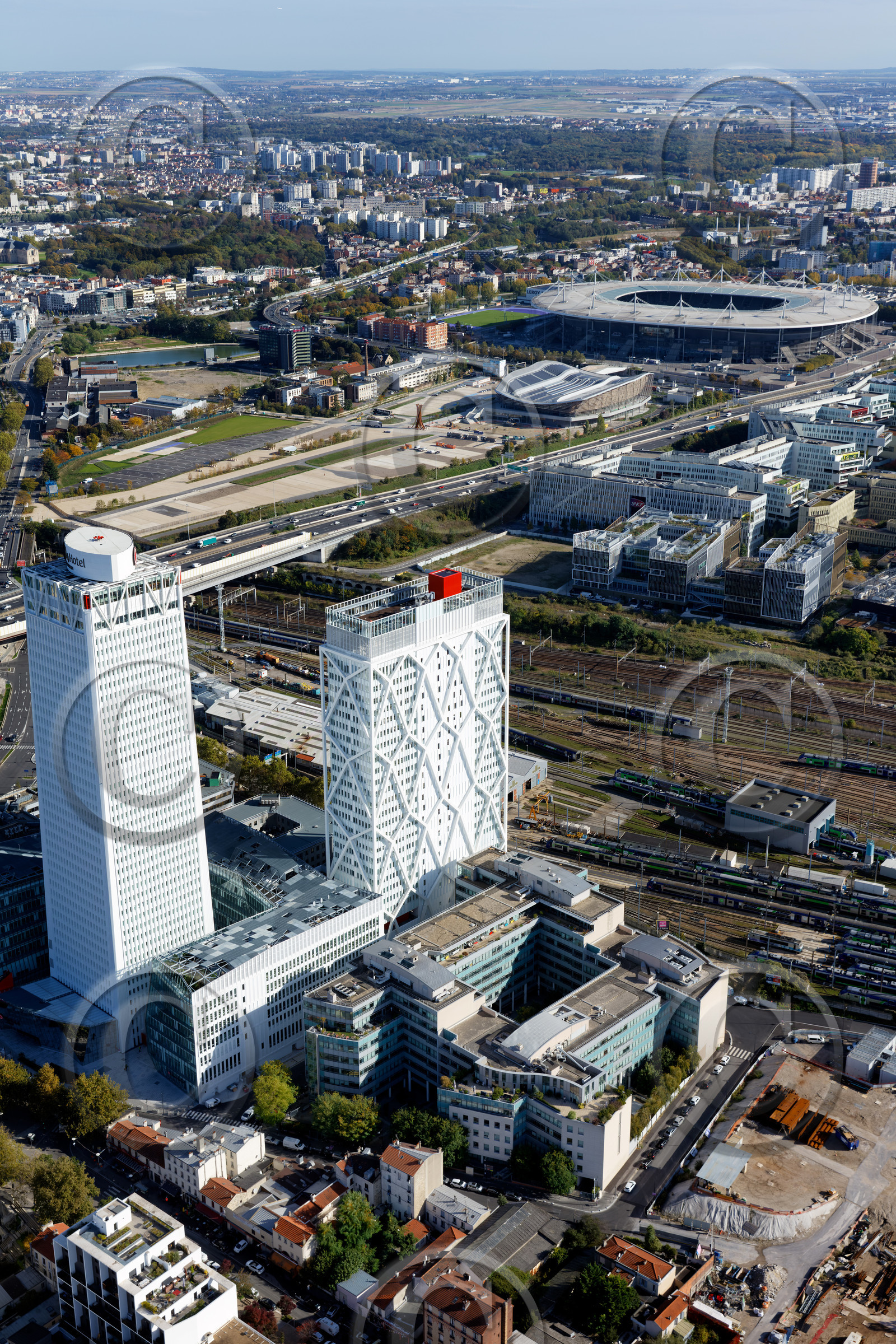 Le département de Seine-Saint-Denis (Région Ile-de-France) en vues aériennes obliques