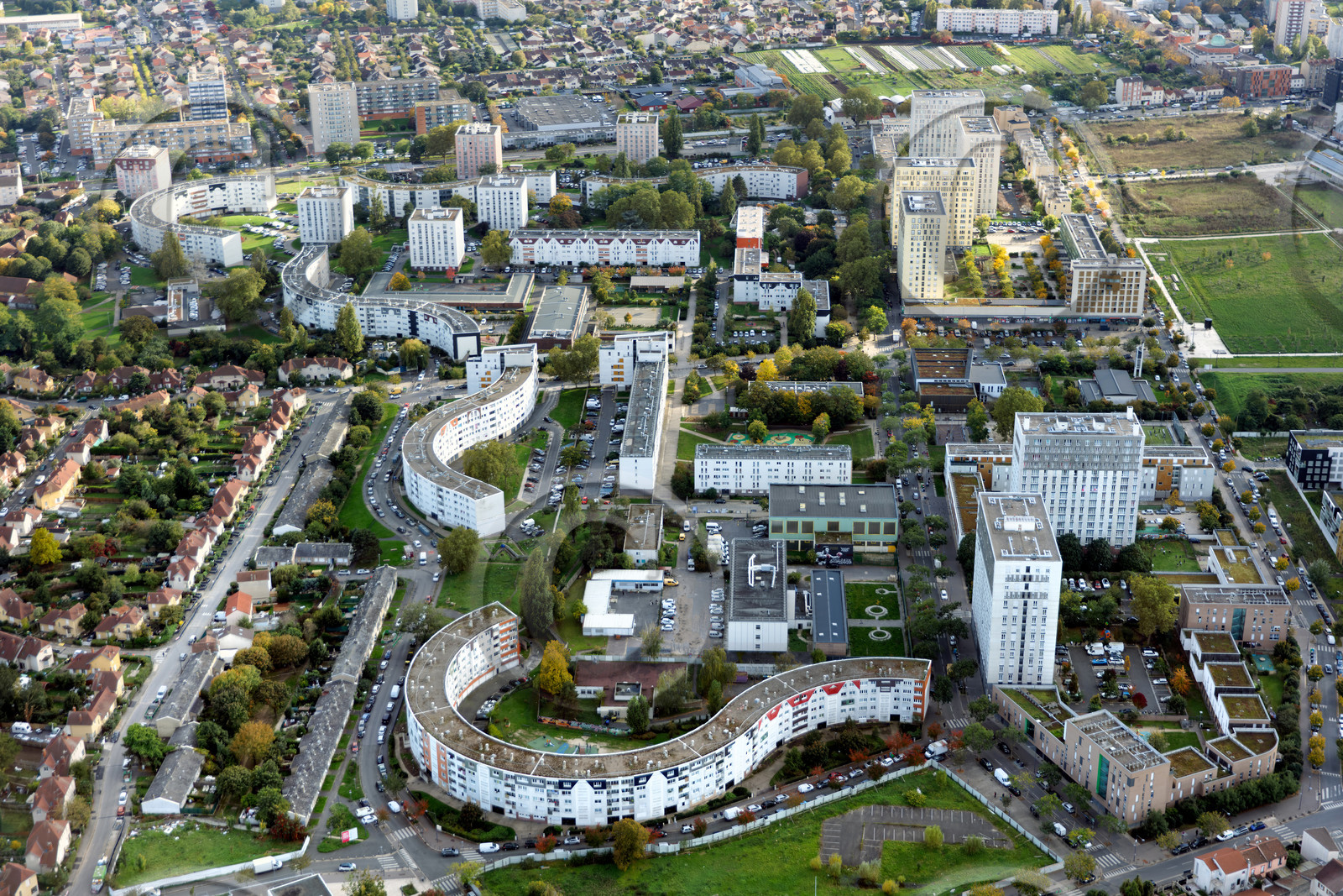 Le département de Seine-Saint-Denis (Région Ile-de-France) en vues aériennes obliques