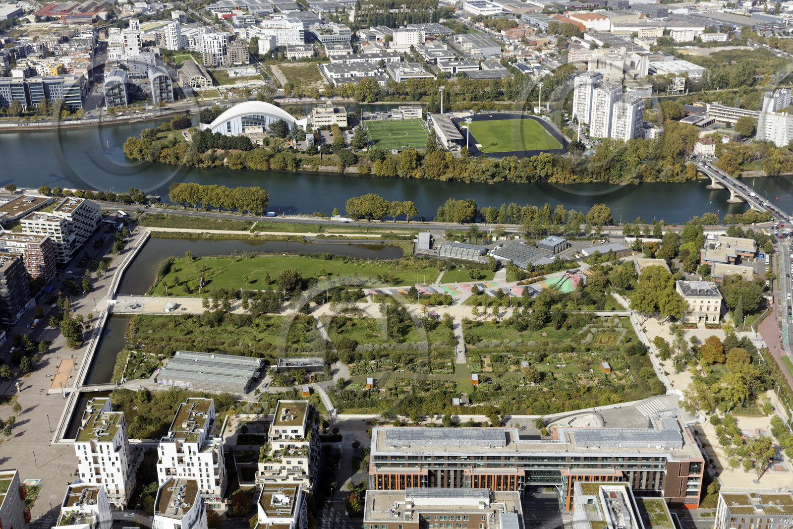 Le département de Seine-Saint-Denis (Région Ile-de-France) en vues aériennes obliques