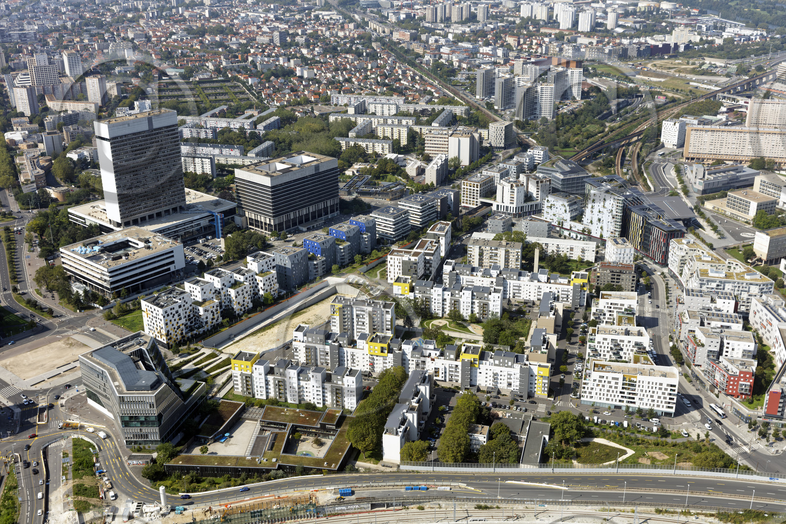 Le département des Hauts-de-Seine (Région Ile-de-France) en vues aériennes obliques