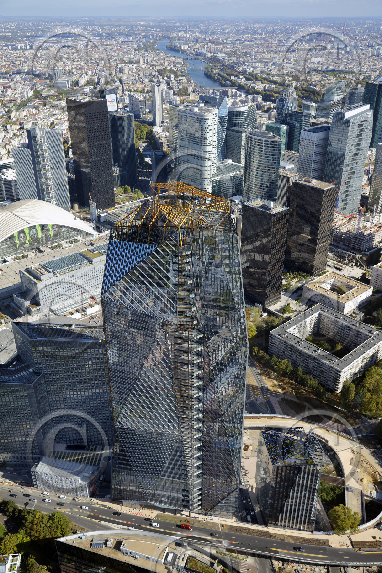 Le département des Hauts-de-Seine (Région Ile-de-France) en vues aériennes obliques