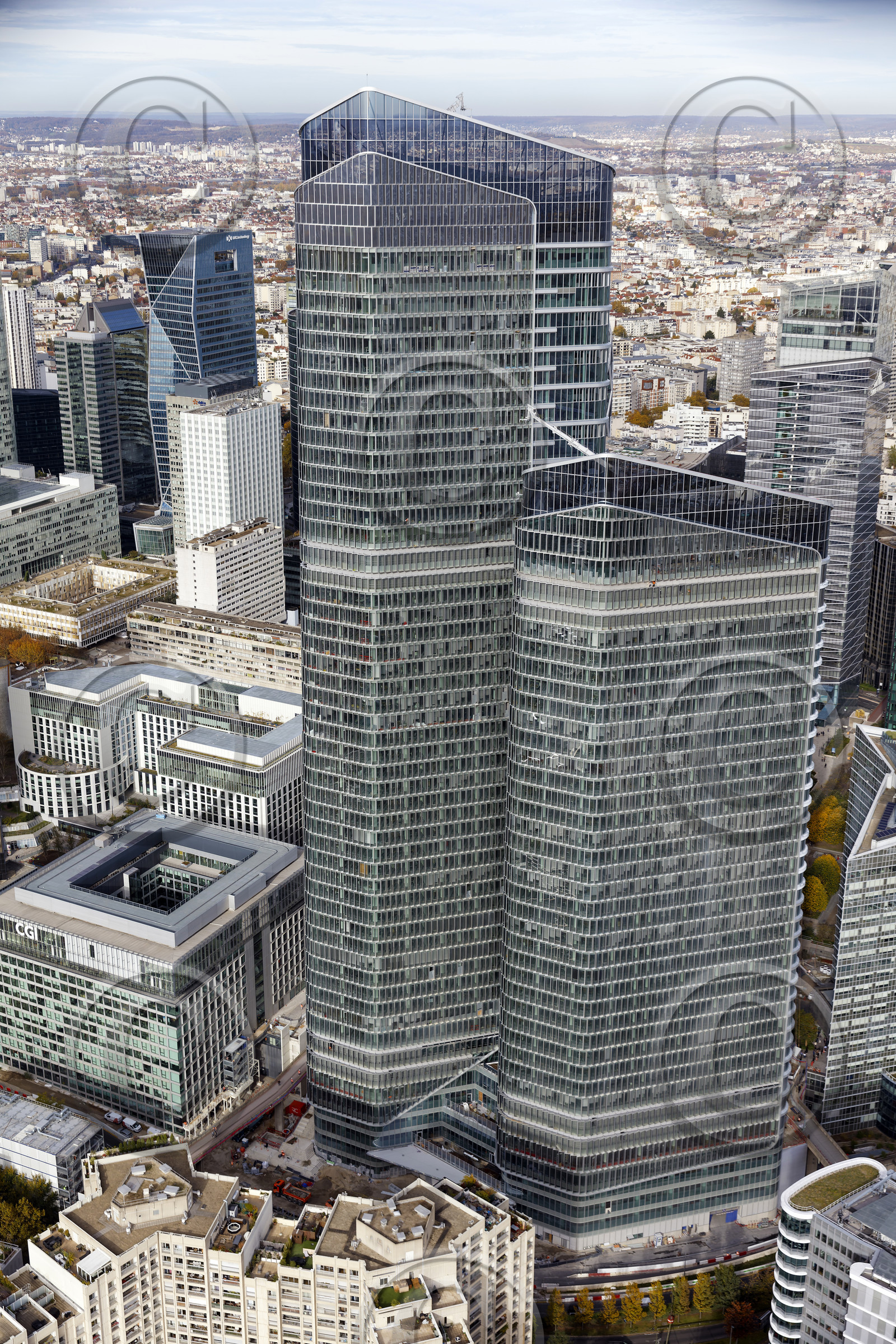 Le département des Hauts-de-Seine (Région Ile-de-France) en vues aériennes obliques