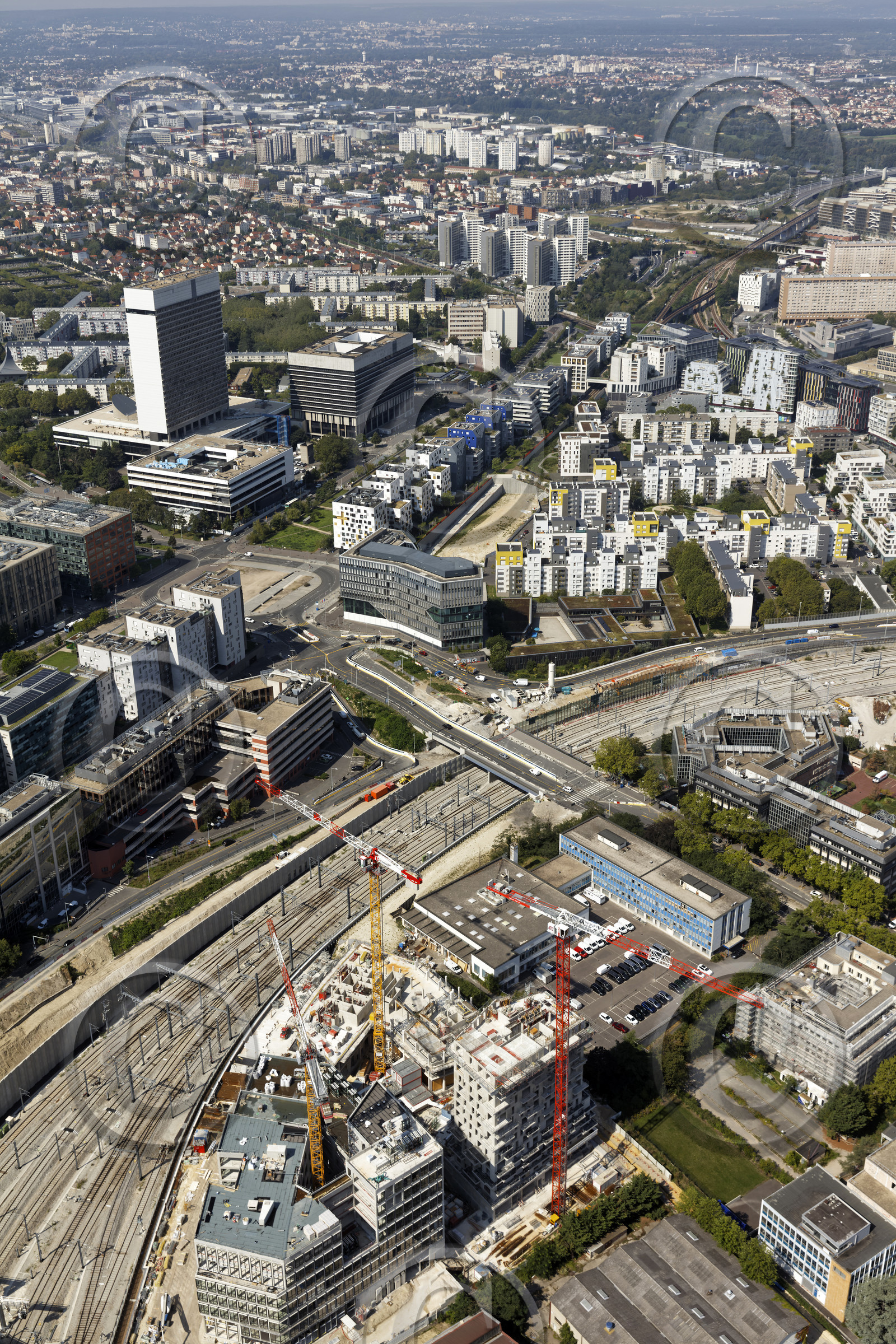 Le département des Hauts-de-Seine (Région Ile-de-France) en vues aériennes obliques