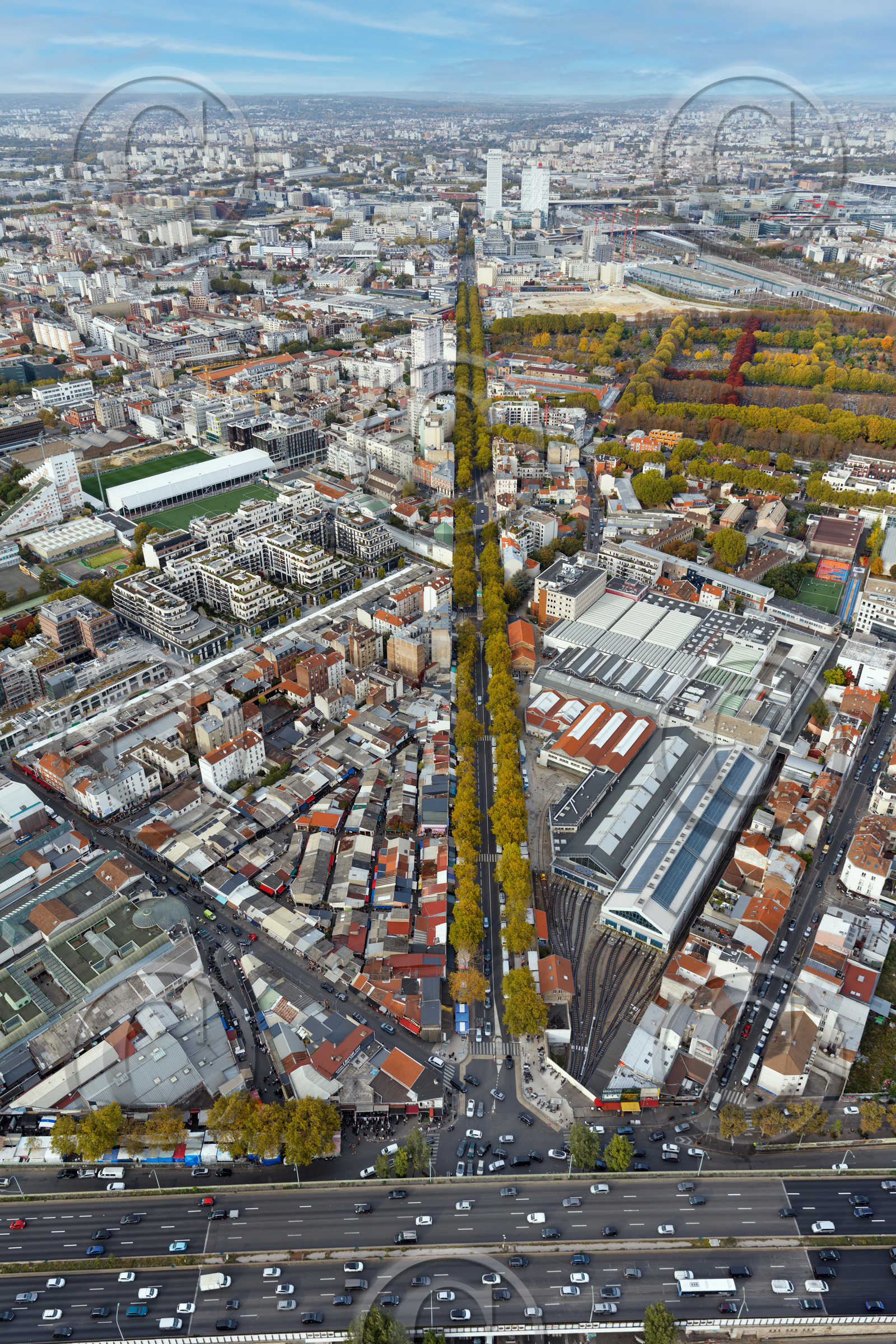 Le département de Seine-Saint-Denis (Région Ile-de-France) en vues aériennes obliques