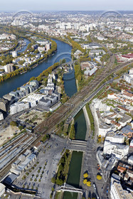 Le département de Seine-Saint-Denis (Région Ile-de-France) en vues aériennes obliques