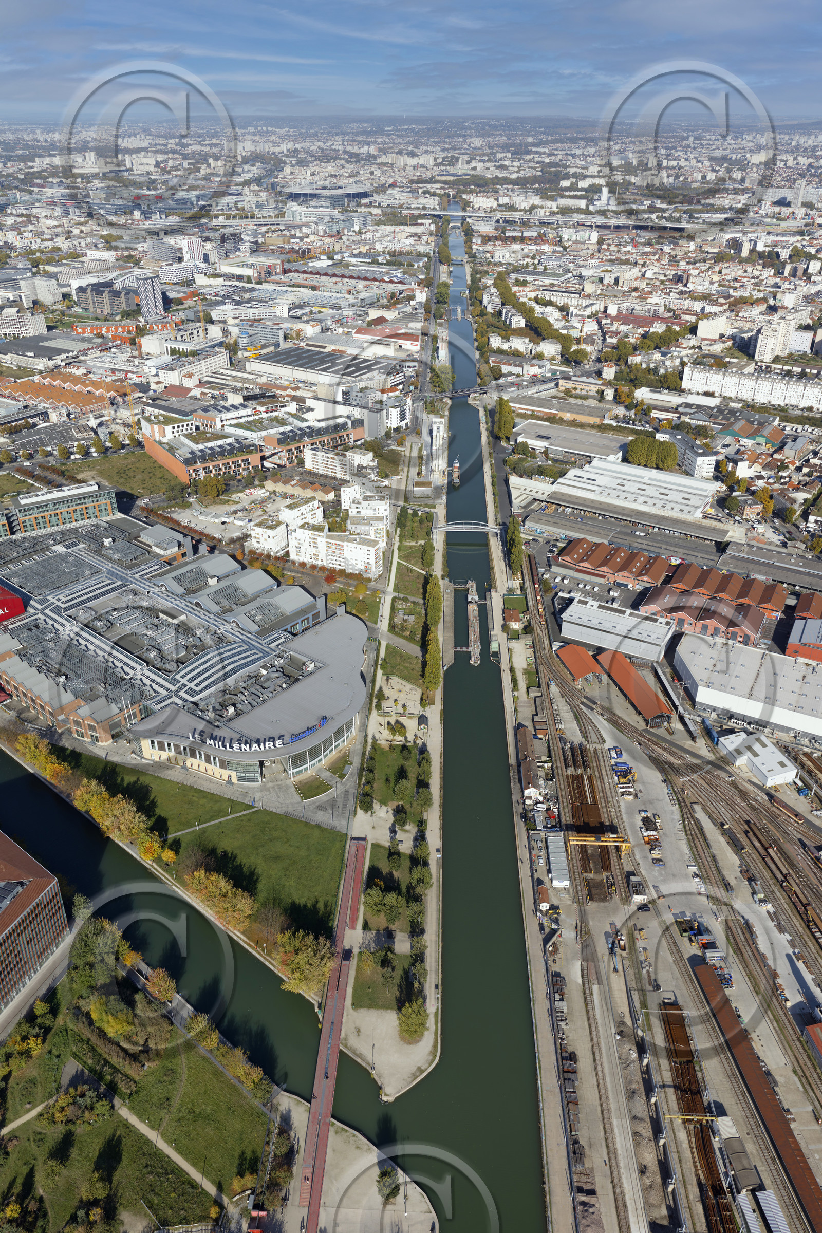 Le département de Seine-Saint-Denis (Région Ile-de-France) en vues aériennes obliques