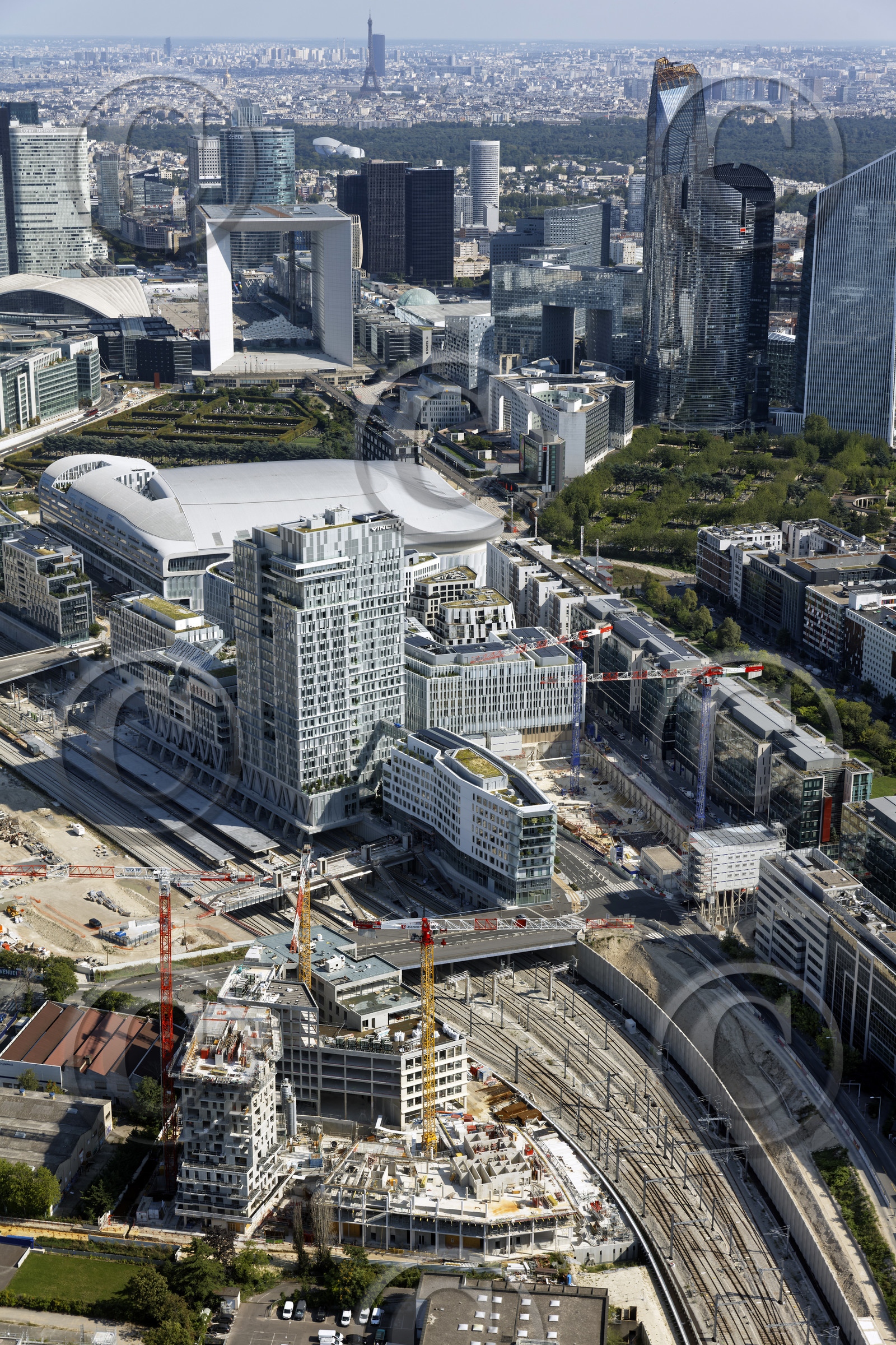 Le département des Hauts-de-Seine (Région Ile-de-France) en vues aériennes obliques