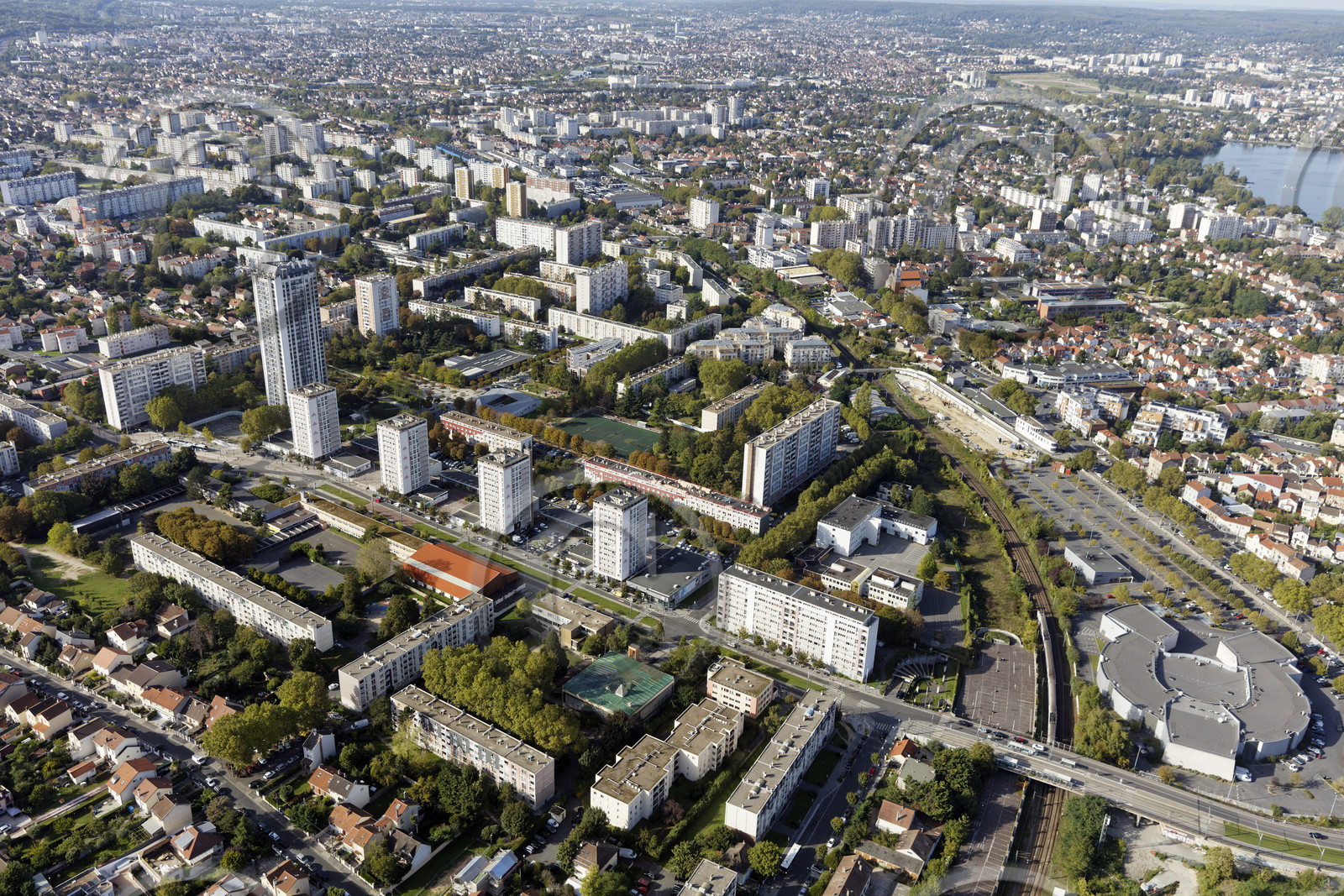 Le département de Seine-Saint-Denis (Région Ile-de-France) en vues aériennes obliques