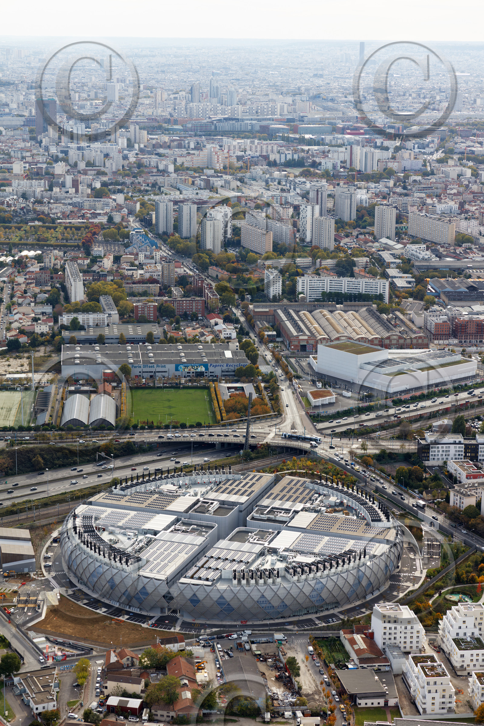 Le département de Seine-Saint-Denis (Région Ile-de-France) en vues aériennes obliques