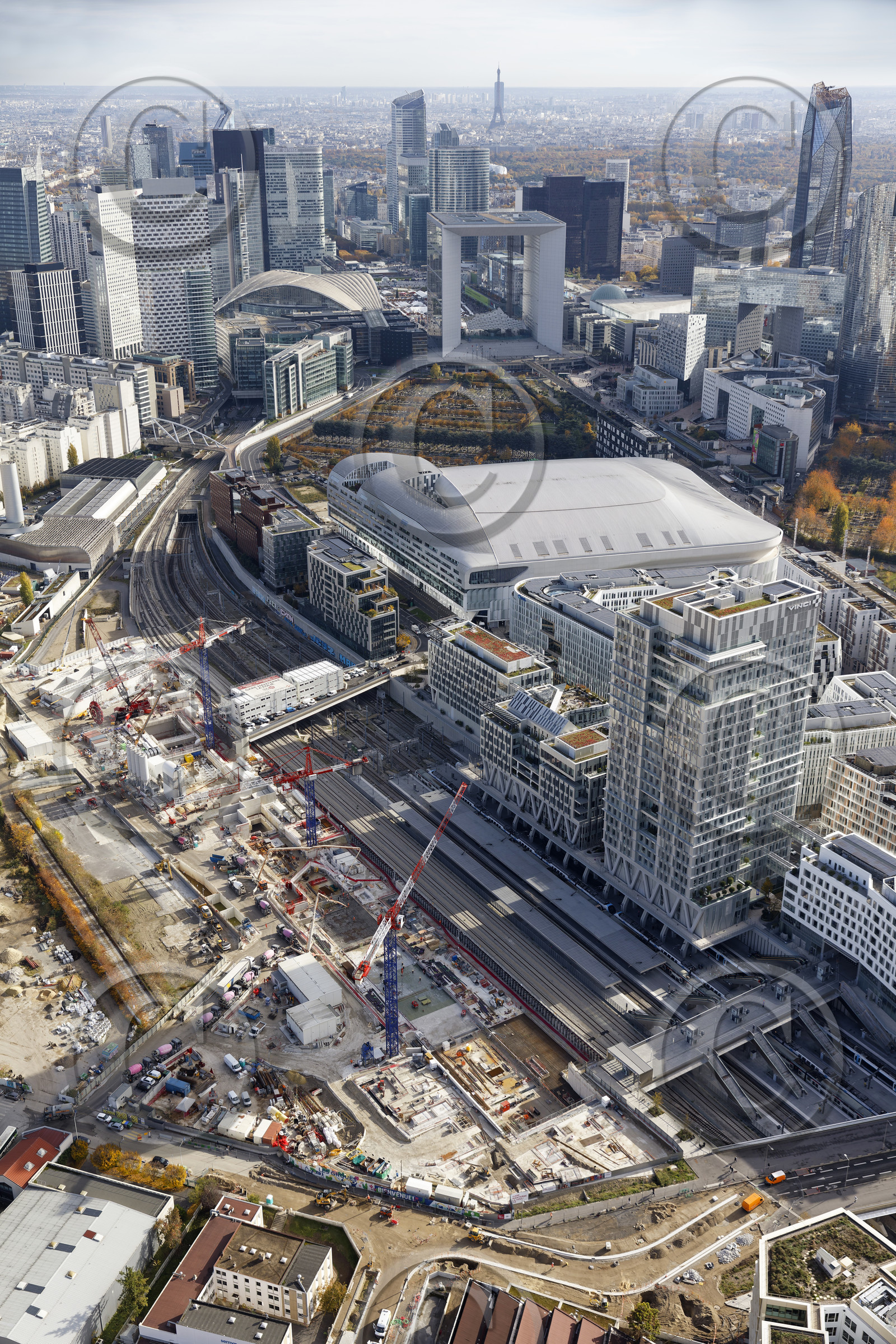 Le département des Hauts-de-Seine (Région Ile-de-France) en vues aériennes obliques