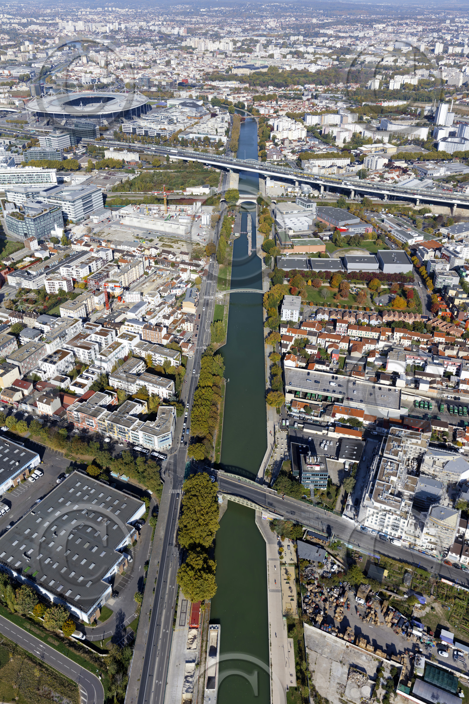 Le département de Seine-Saint-Denis (Région Ile-de-France) en vues aériennes obliques