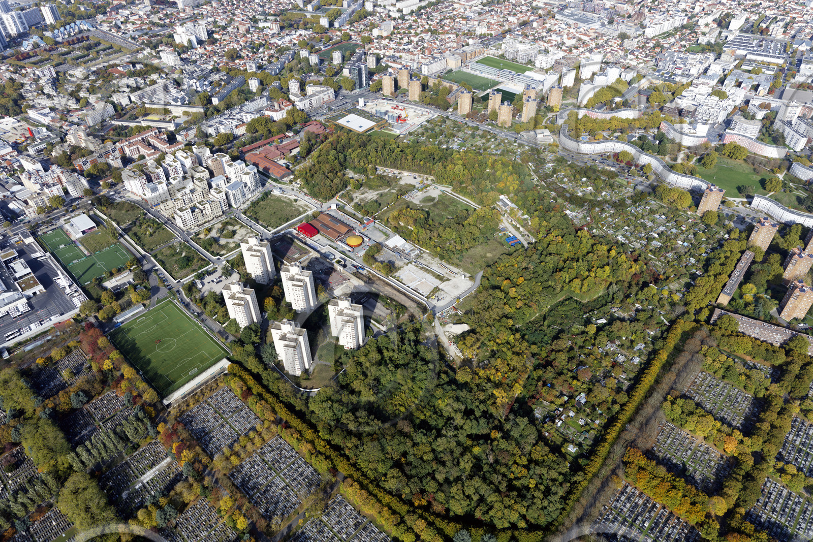 Le département de Seine-Saint-Denis (Région Ile-de-France) en vues aériennes obliques