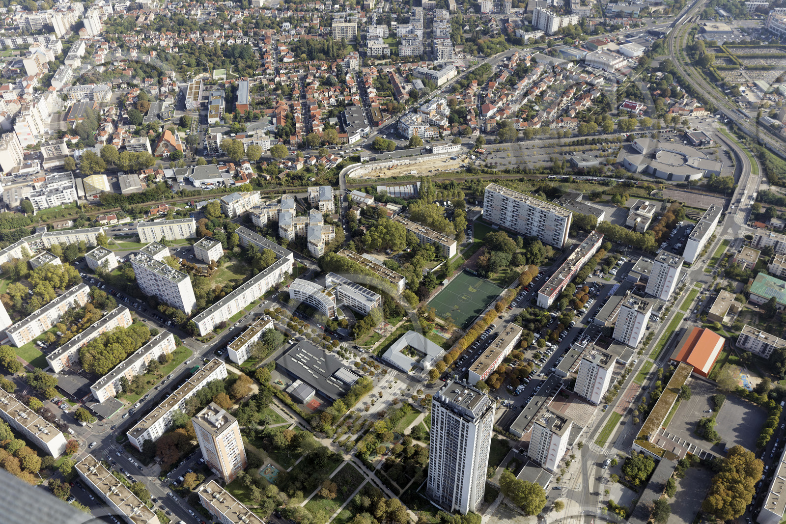 Le département de Seine-Saint-Denis (Région Ile-de-France) en vues aériennes obliques