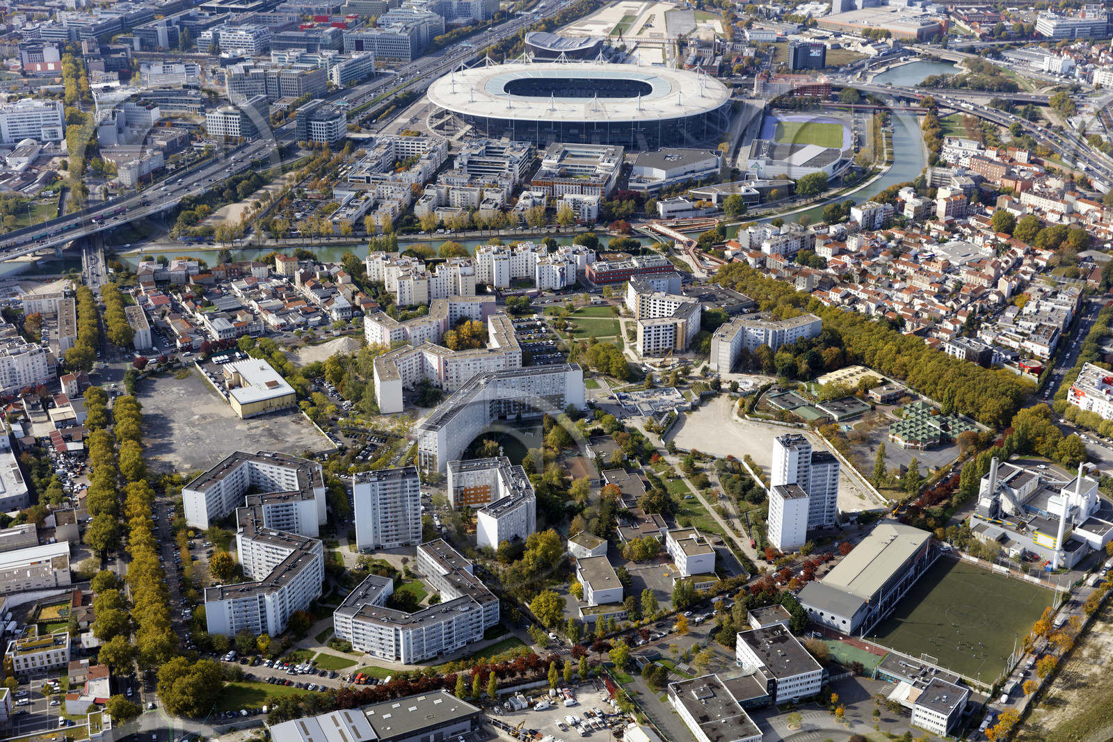 Le département de Seine-Saint-Denis (Région Ile-de-France) en vues aériennes obliques