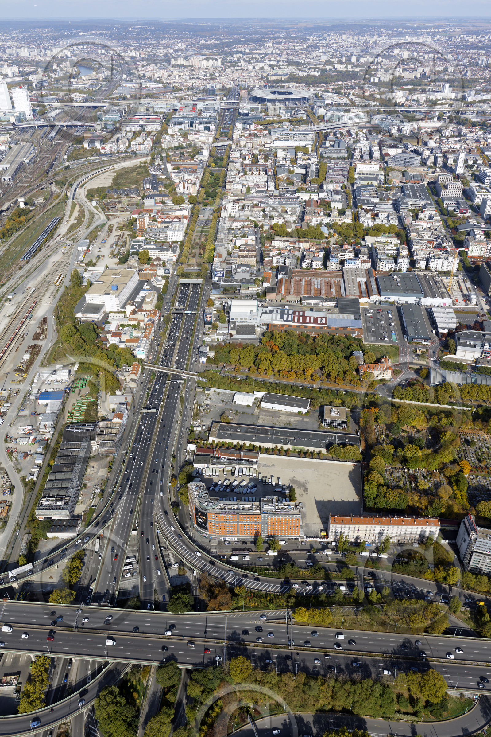 Le département de Seine-Saint-Denis (Région Ile-de-France) en vues aériennes obliques